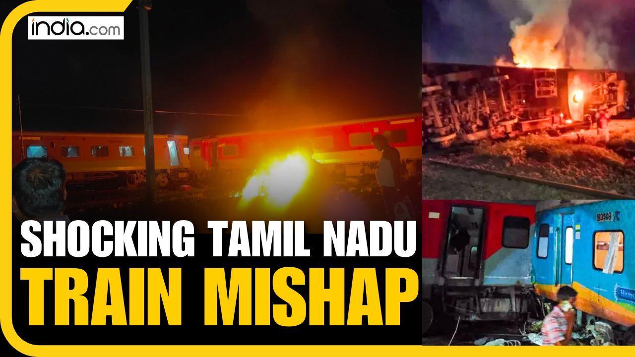 Tamil Nadu Train Accident: Drone Footage Captures Tragic Scene at Mysuru-Darbhanga Express Site