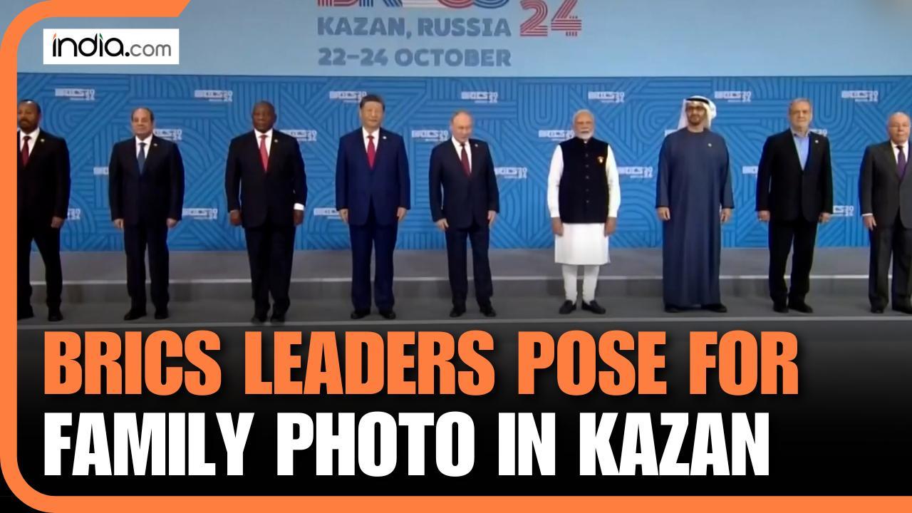 BRICS Summit 2024: BRICS Leaders Gather for Iconic Family Photo at Kazan Summit Venue