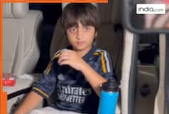 SRK ko Salaam bolna: AbRam Khan cute video goes viral after paps ask about Shah Rukh Khan - Watch