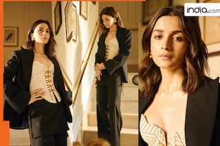 Alia Bhatt is the ultimate    it girl    at Jigra promotions in a corset and oversized blazer, its worth Rs