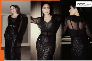 Kareena Kapoor serves a perfect indo-western look in sheer blouse and sequin skirt for Diwali 2024