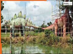 Viral: छपरा में 'जुरासिक पार्क' की थीम पर बनाया जा रहा पंडाल, रोमांचित कर देगा नजारा