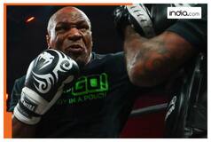 WATCH: Mike Tyson displays aggression in open workouts, Jake Paul stirs controversy with bizarre headgear