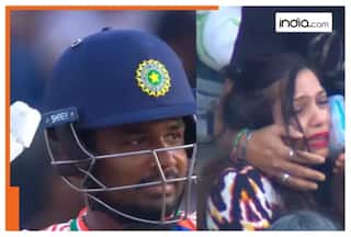 WATCH: Sanju Samson's powerful six strikes female fan on the face, India star reacts kindly