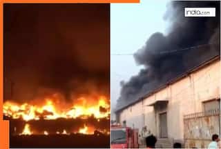 Watch: Massive fire engulfs factory warehouse in Delhi's Alipur, 3 buildings collapse, firefighting operation underway