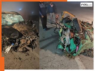 बिजनौर में तेज रफ्तार कार की ऑटो से टक्कर, नवविवाहित जोड़े समेत 7 लोगों की मौत