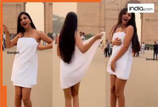 'Cheap, obscene and...': Kolkata girl's bold dance in towel at India Gate sparks controversy, netizens 'disgusted'; Watch viral video