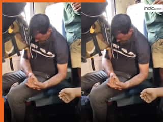 Train Ka Video: खैनी बनाते-बनाते ट्रेन में सो गया यात्री, नींद खुली तो बेचारे के होश उड़ गए | देखें वीडियो