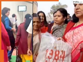 Video: बीजेपी सांसद अपराजिता सारंगी ने प्रियंका गांधी को '1984' लिखा बैग दिया, दंगों की याद दिलाई