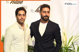 Abhishek Bachchan arrives without Aishwarya Rai at Aaliyah Kashyap's reception amid divorce rumours, netizens say