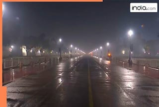 Delhi weather update: Light rain lashes part of city amid dense fog, temperature to dip further by weekend