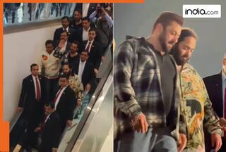 Salman Khan's unexpected visit to Jamnagar Mall with Anant Ambani and..., breaks the internet, netizens react, 'Kya aura h bhai ka...', watch viral video