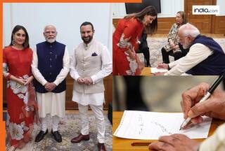 Pm Modi ने करीना के बेटे तैमूर और जेह को दिया अपना Autograph, एक्ट्रेस ने शेयर की फोटो