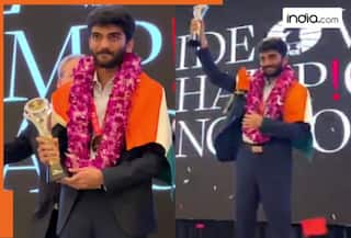 WATCH: Newly-crowned world chess champion D Gukesh lifting the trophy! Video goes viral