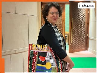 संसद में थम नहीं रहा घमासान! 'Palestine' लिखा बैग लेकर पहुंचीं प्रियंका गांधी, BJP ने तुष्टिकरण...