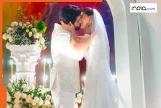 Keerthy Suresh and Antony Thattil seal their love with a passionate kiss in white wedding ceremony, check photos