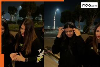Aishwarya Rai extends new year wishes to paps as she leaves Mumbai with daughter Aaradhya Bachchan, Abhishek Bachchan was..., Watch viral video