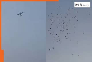 Groom   s father showers millions of cash over bride   s home through plane, video goes viral