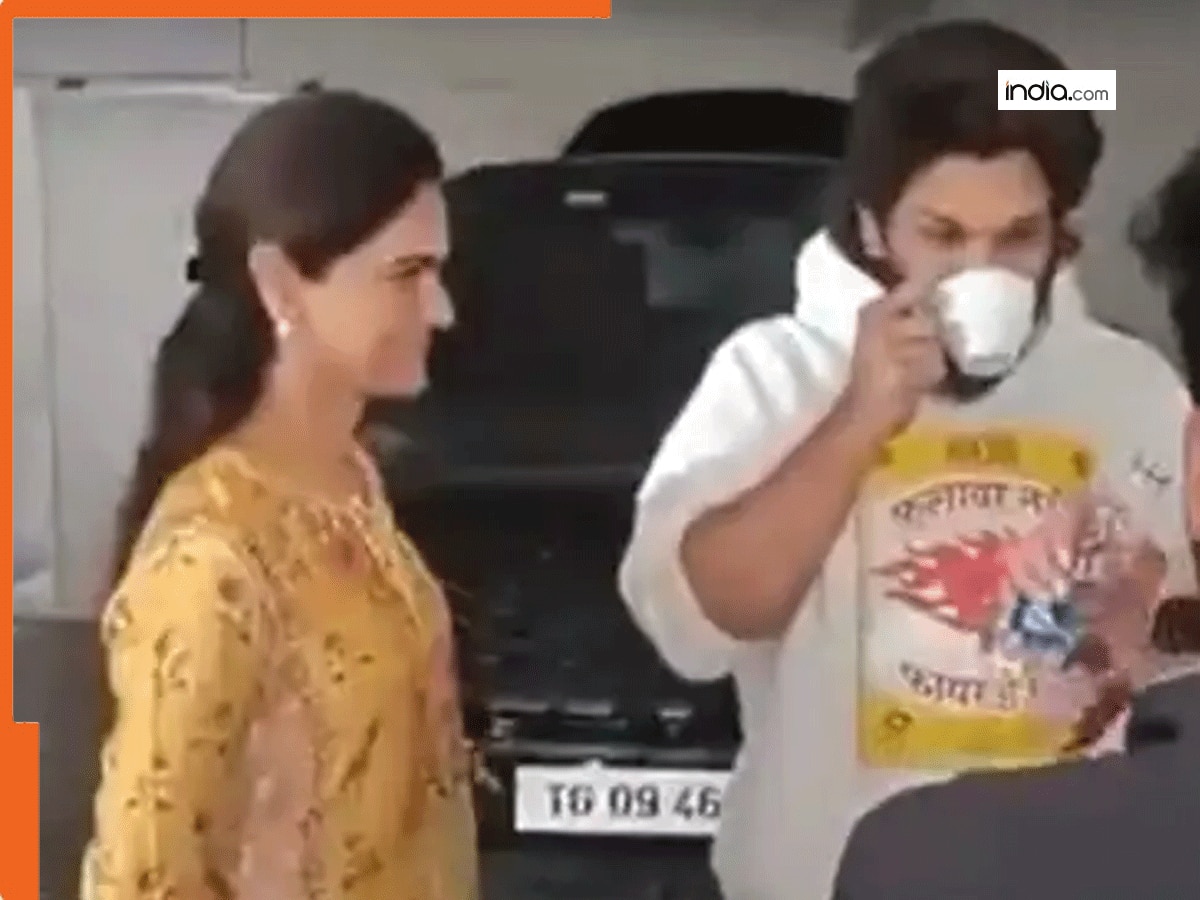 'फ्लावर नहीं, फायर', पुलिस हिरासत के दौरान अल्लू अर्जुन की हुडी के लोग हुए दीवाने Video Viral