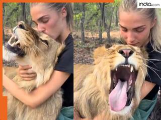 Viral Video: शेर और महिला की दोस्ती देख कर दंग रह गए लोग, मुन्नाभाई और सर्किट भी इनके आगे फेल, देखिए