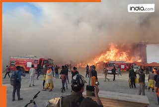 Maha Kumbh 2025: Massive fire breaks out near tent area in Prayagraj; Watch Video