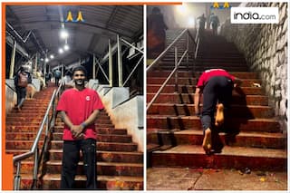 WATCH: Nitish Kumar Reddy pays visit to Tirupati temple, climbs stair on knees after unforgettable Test series vs AUS