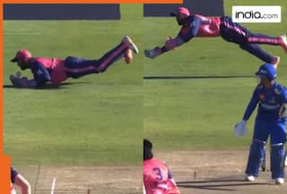 WATCH: Dinesh Karthik outsmarts MS Dhoni with stunning one-handed catch behind stumps in SA20 2025