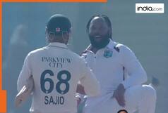 West Indies cricketer mocked by Sajid Khan after dismissal, Jomel Warrican took his revenge after taking his wicket, watch video