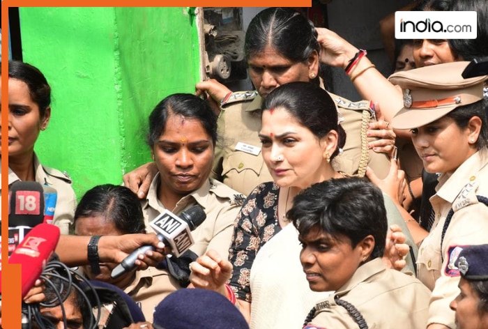 Anna University Rape Case: BJP's women wing protests against DMK, Khushbu among cadre detained