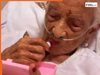 'उम्र मैटर नहीं करती जनाब अच्छा दिखना जरूरी है', हॉस्पिटल के बेड पर दादी का मेकअप प्रेम देख दंग हुए लोग | Video