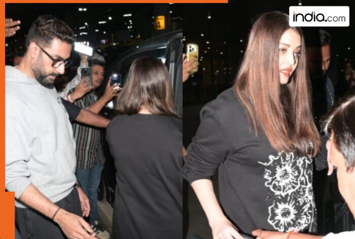 Aishwarya Rai Bachchan, Abhishek Bachchan, Aaradhya return to Mumbai after New Year celebrations, watch video, 'Divorce was...'