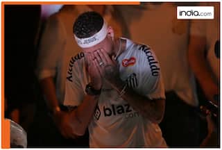 Neymar Jr. gets EMOTIONAL after return to boyhood club Santos FC in Brazil