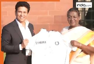 WATCH: Cricket legend Sachin Tendulkar meets President Droupadi Murmu at Rashtrapati Bhavan