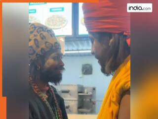 Pizza का मजा लेने पहुंचे जब 4 साधु, अलग-अलग वैरायटी देख हुए कंफ्यूज, Video में कैद हुआ मजेदार मोमेंट