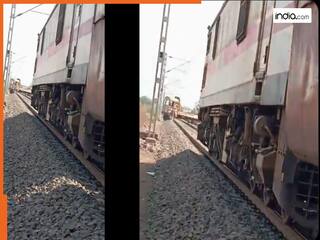 रेलवे ट्रैक पर फंसा था ट्रक, अचानक आ गई तेज रफ्तार ट्रेन, खौफनाक वीडियो वायरल | देखें Video