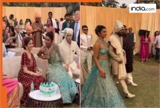 Not Nita Ambani but Priyanka Chopra stuns in a 62 emerald bead necklace and blingy turquoise lehenga at brother's wedding, it was made in...
