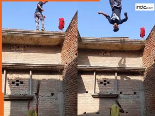 Stunt Ka Video: मना करती रही दादी मगर फिर भी छत से कूद गया पोता, आगे जो हुआ यकीन ना करेंगे | देखें वीडियो