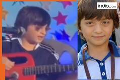 Shah Rukh Khan's son Abram plays guitar like a professional, sings 'Die With a Smile'; Internet melts over the cutest video - Watch