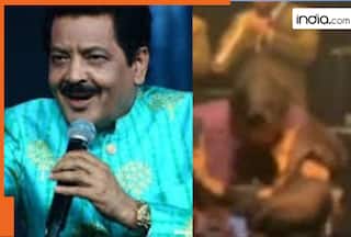 'Sharam nhi aayi?' Udit Narayan faces backlash for kissing a female fan on lips during live concert, watch