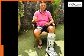 Rajasthan Royals head coach Rahul Dravid turns up for training on 'one leg', video goes viral