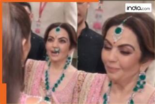 Nita Ambani's expensive nose ring fell at Anant Ambani-Radhika Merchant's wedding, you won't believe how she fixed it -Viral video