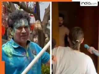 VIDEO: होली पर अलग अंदाज में दिखे सचिन तेंदुलकर, युवराज सिंह के कमरे में घुसकर किया ये काम, वीडियो वायरल