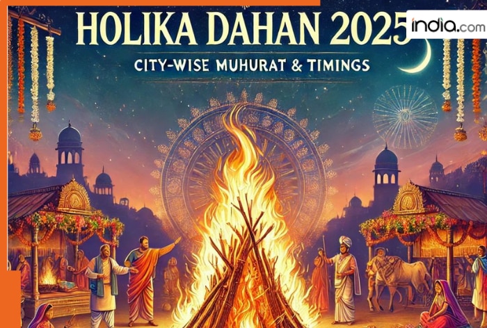 Holika Dahan 2025: City-wise muhurat & timings for Delhi, Noida, Faridabad, Gurgaon, Mumbai, Kolkata, and more