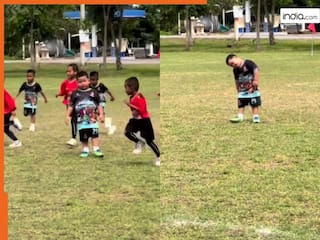 Funny Video Today: फुटबॉल मैच के बीच में ही सो गया नन्हा खिलाड़ी, जगाने में रेफरी तक फेल हो गए | देखें वीडियो