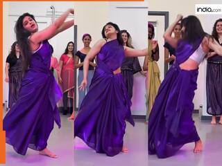 Dance Ka Video: माधुरी दीक्षित के गाने पर नीली साड़ी में लड़की ने बांधा समा, देखते ही दिल हार गया इंटरनेट | देखें वीडियो