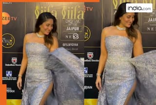 Kareena Kapoor Khan makes a bold statement in a daring high-hip slit outfit at IIFA 2025, after video of her hugging Shahid Kapoor goes viral