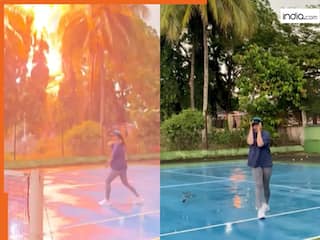 Viral Video: टेनिस खेल रही थी महिला तभी आसमान से गिरी बिजली, फिर जो हुआ यकीन ना करेंगे | देखें वीडियो