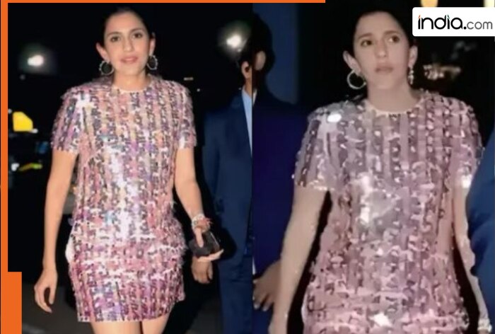 Mukesh Ambani, Nita Ambani's badi bahu Shloka Ambani stuns in fully-sequined mini dress, but her sandals grab more eyeballs, its worth Rs...