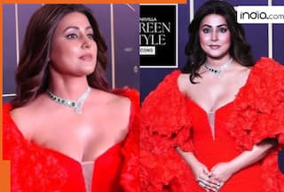 'Nangi sherni...', Hina Khan gets brutally trolled for her bold photo in fiery red gown, netizens say 'Ramazan ka toh..'
