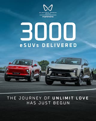 Mahindra Crosses 3,000 Deliveries for All-Electric Origin SUVs in India